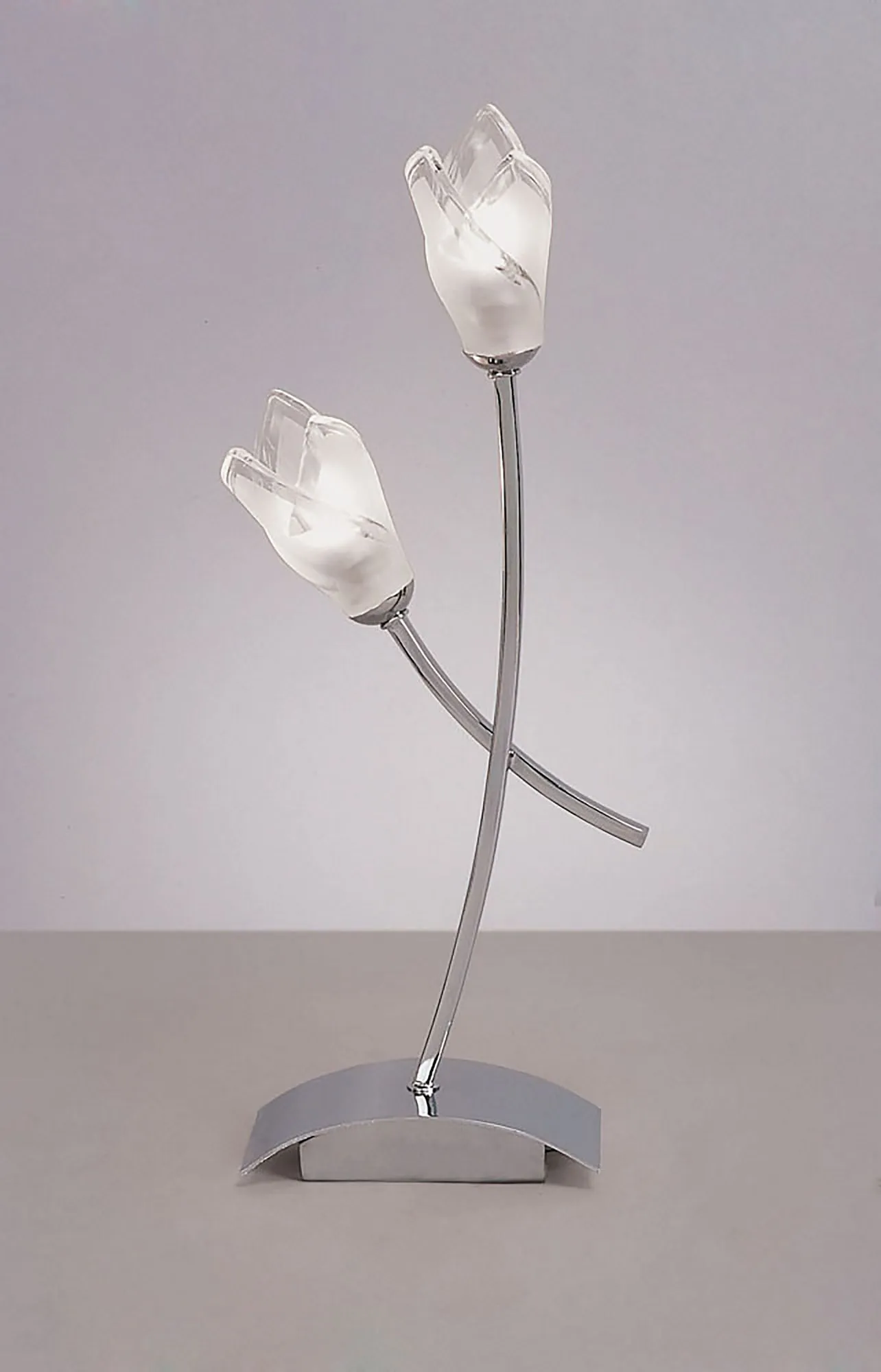 Pietra Polished Chrome Table Lamps Mantra Armed Table Lamps